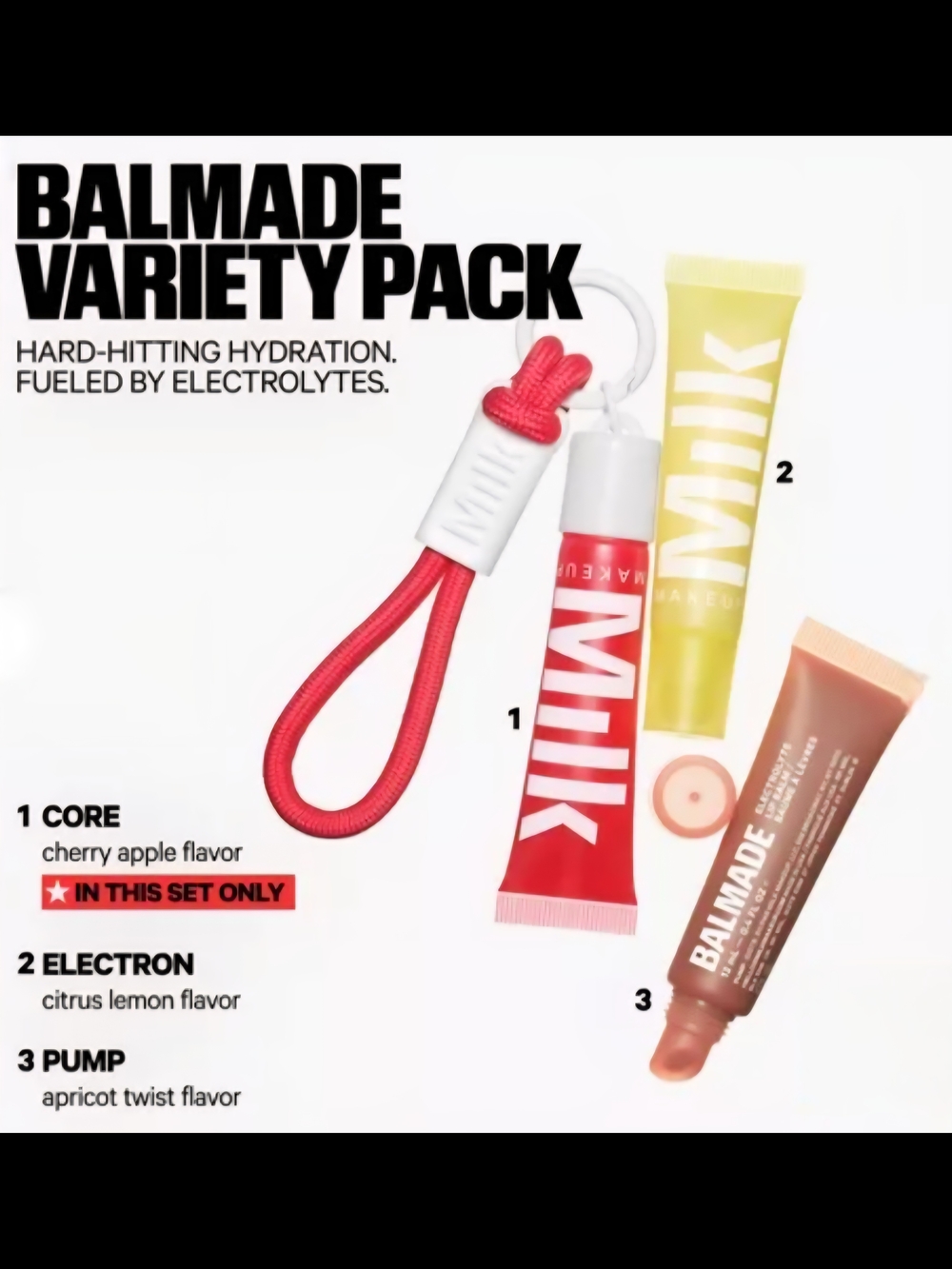 Milk Makeup Balmade Variety Pack Lip Balm Trio & Keychain NIB Exclusive Color - Picture 4 of 4